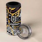 Brisbane Broncos 4 in 1 Can Cooler Tumbler Australian Aboriginal Dot Painting Handprint