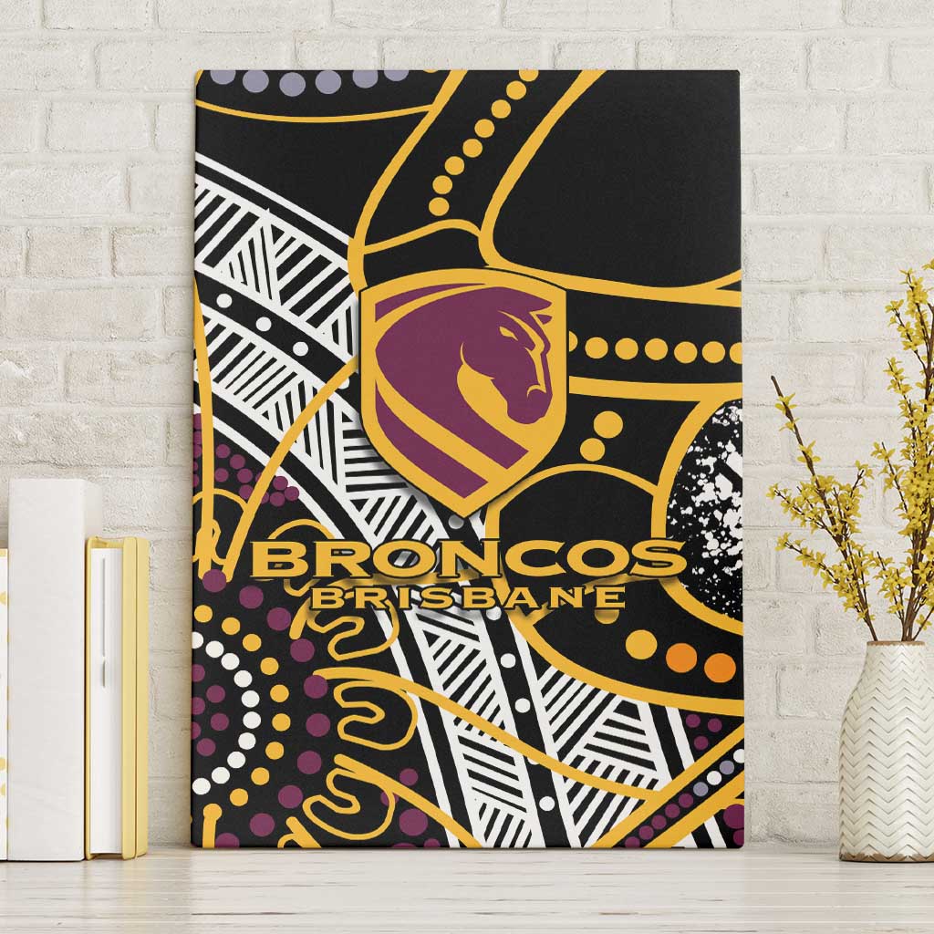 Brisbane Broncos Canvas Wall Art Australian Aboriginal Dot Painting Handprint