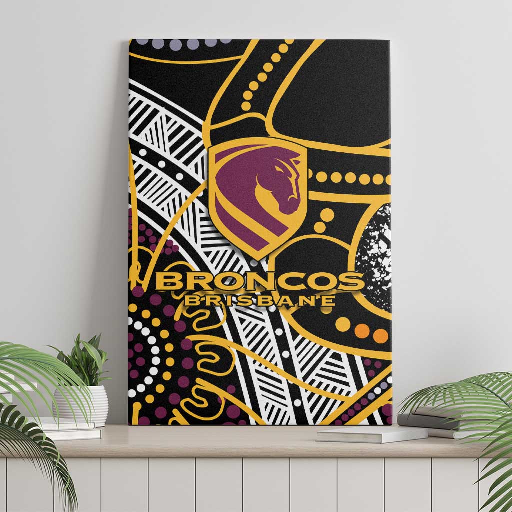 Brisbane Broncos Canvas Wall Art Australian Aboriginal Dot Painting Handprint