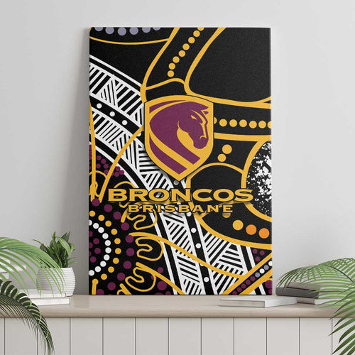 Brisbane Broncos Canvas Wall Art Australian Aboriginal Dot Painting Handprint