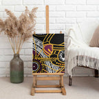 Brisbane Broncos Canvas Wall Art Australian Aboriginal Dot Painting Handprint