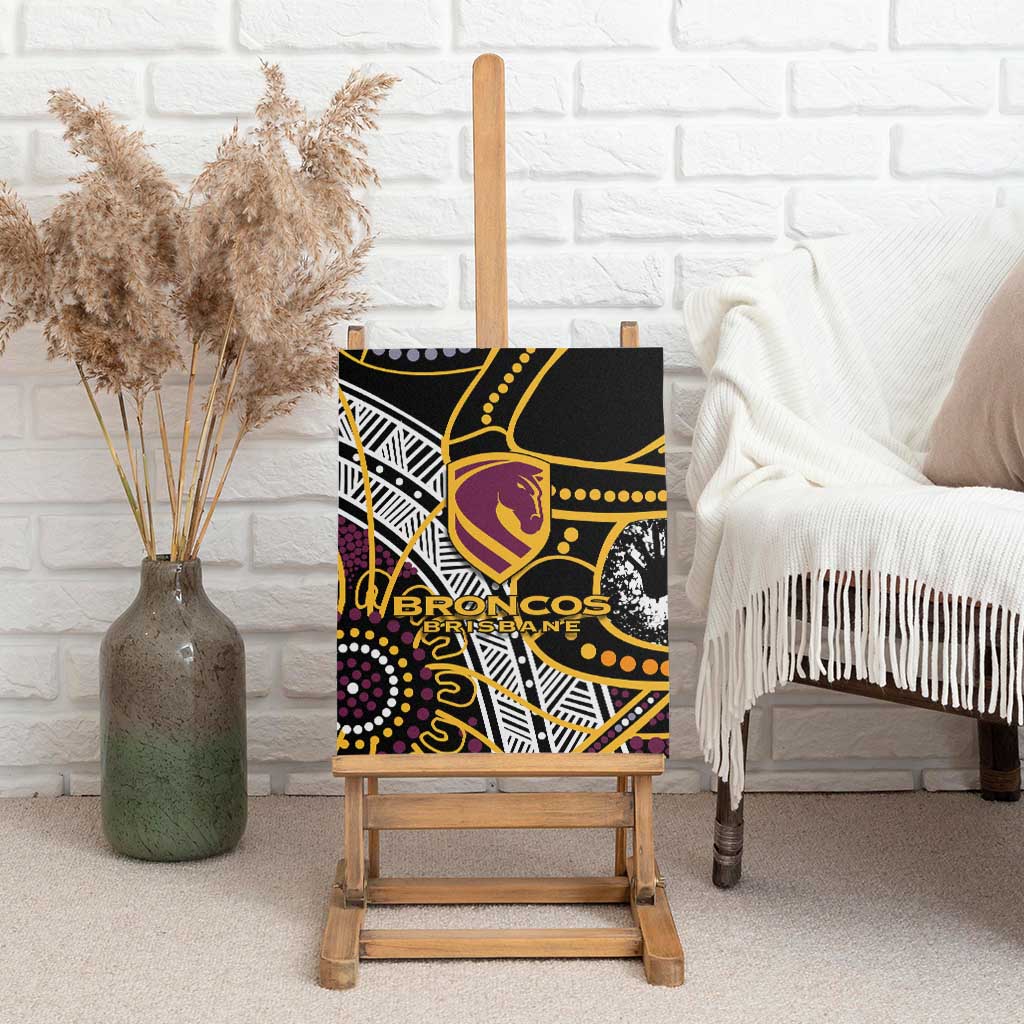 Brisbane Broncos Canvas Wall Art Australian Aboriginal Dot Painting Handprint