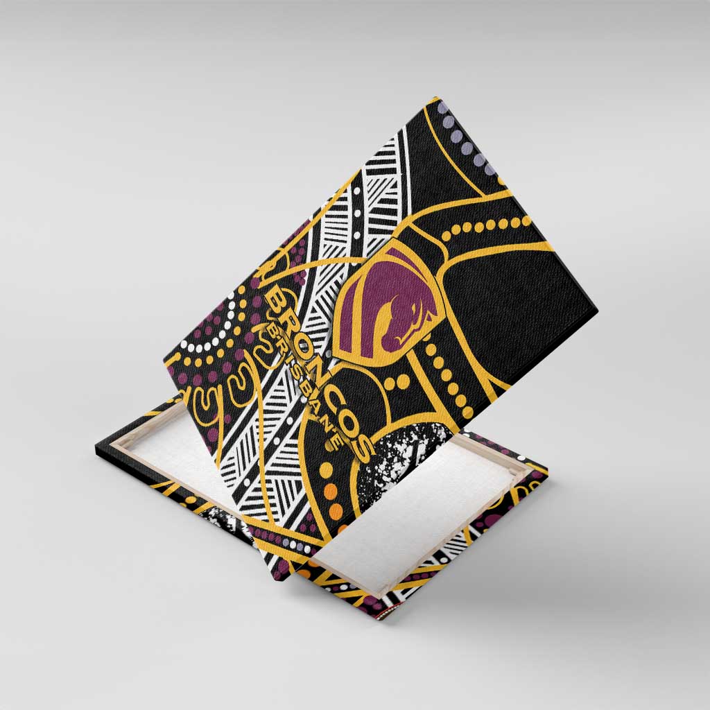Brisbane Broncos Canvas Wall Art Australian Aboriginal Dot Painting Handprint