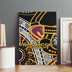 Brisbane Broncos Canvas Wall Art Australian Aboriginal Dot Painting Handprint