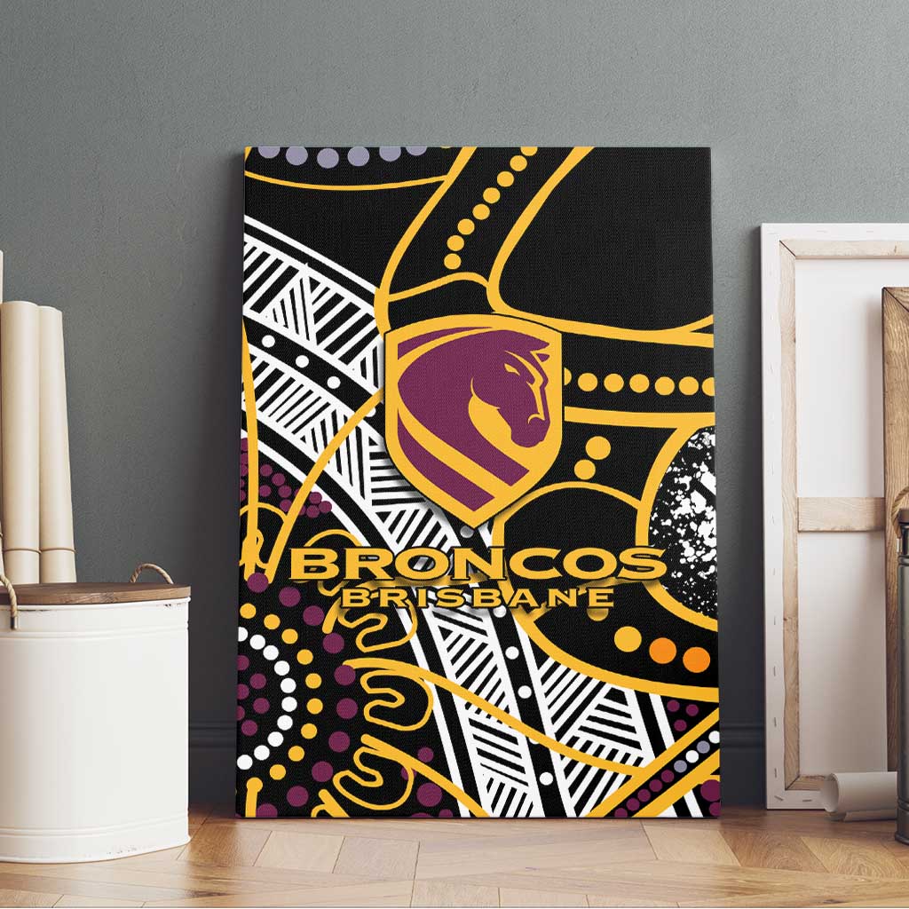 Brisbane Broncos Canvas Wall Art Australian Aboriginal Dot Painting Handprint