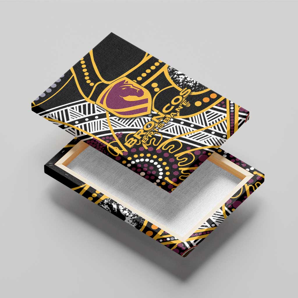 Brisbane Broncos Canvas Wall Art Australian Aboriginal Dot Painting Handprint