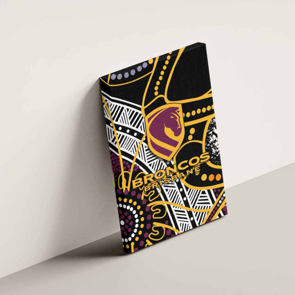Brisbane Broncos Canvas Wall Art Australian Aboriginal Dot Painting Handprint