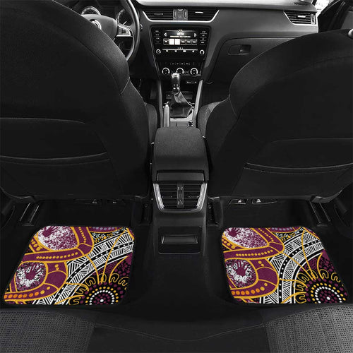 Brisbane Broncos Car Mats Australian Aboriginal Dot Painting Handprint