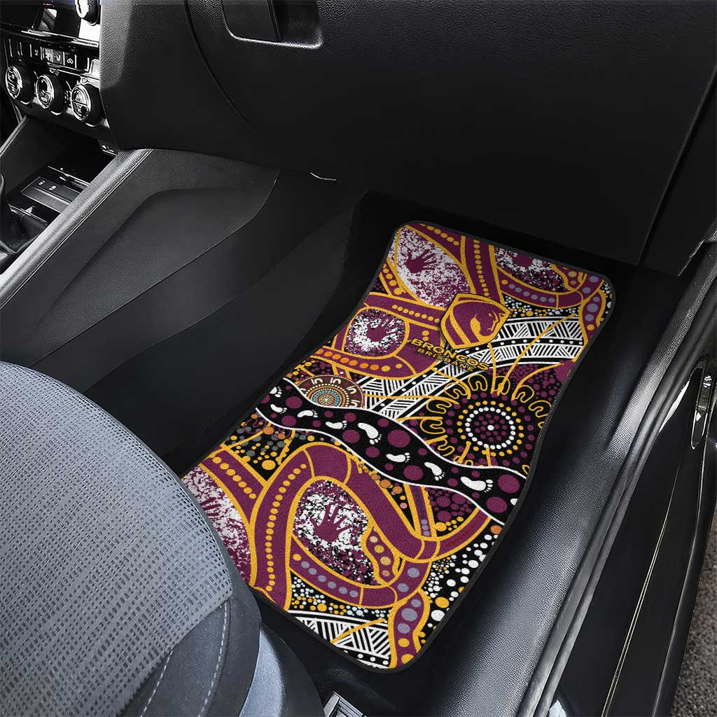 Brisbane Broncos Car Mats Australian Aboriginal Dot Painting Handprint