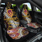 Brisbane Broncos Car Seat Cover Australian Aboriginal Dot Painting Handprint