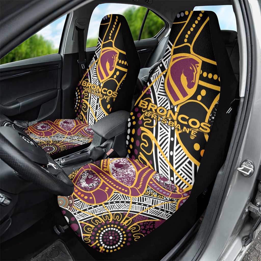Brisbane Broncos Car Seat Cover Australian Aboriginal Dot Painting Handprint
