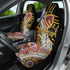 Brisbane Broncos Car Seat Cover Australian Aboriginal Dot Painting Handprint