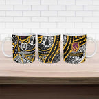 Brisbane Broncos Ceramic Mug Australian Aboriginal Dot Painting Handprint