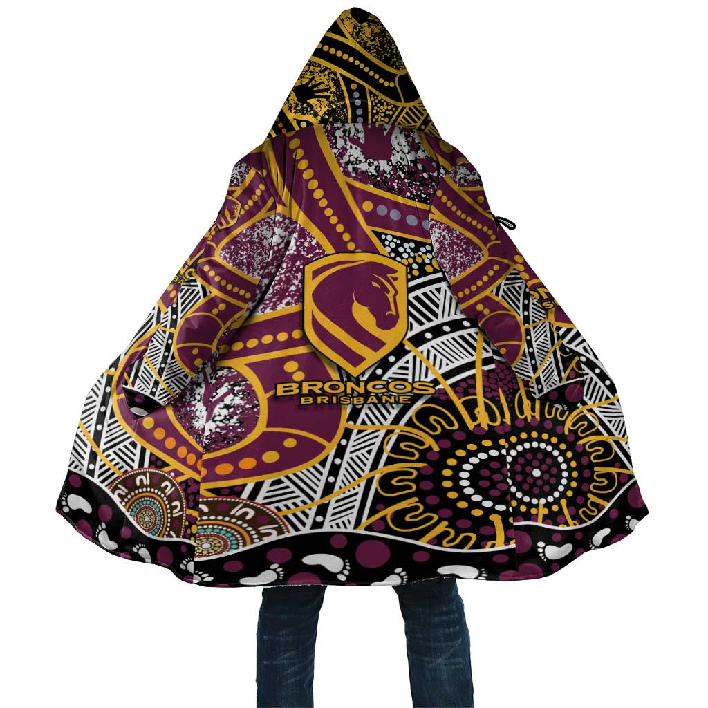 Brisbane Broncos Cloak Australian Aboriginal Dot Painting Handprint