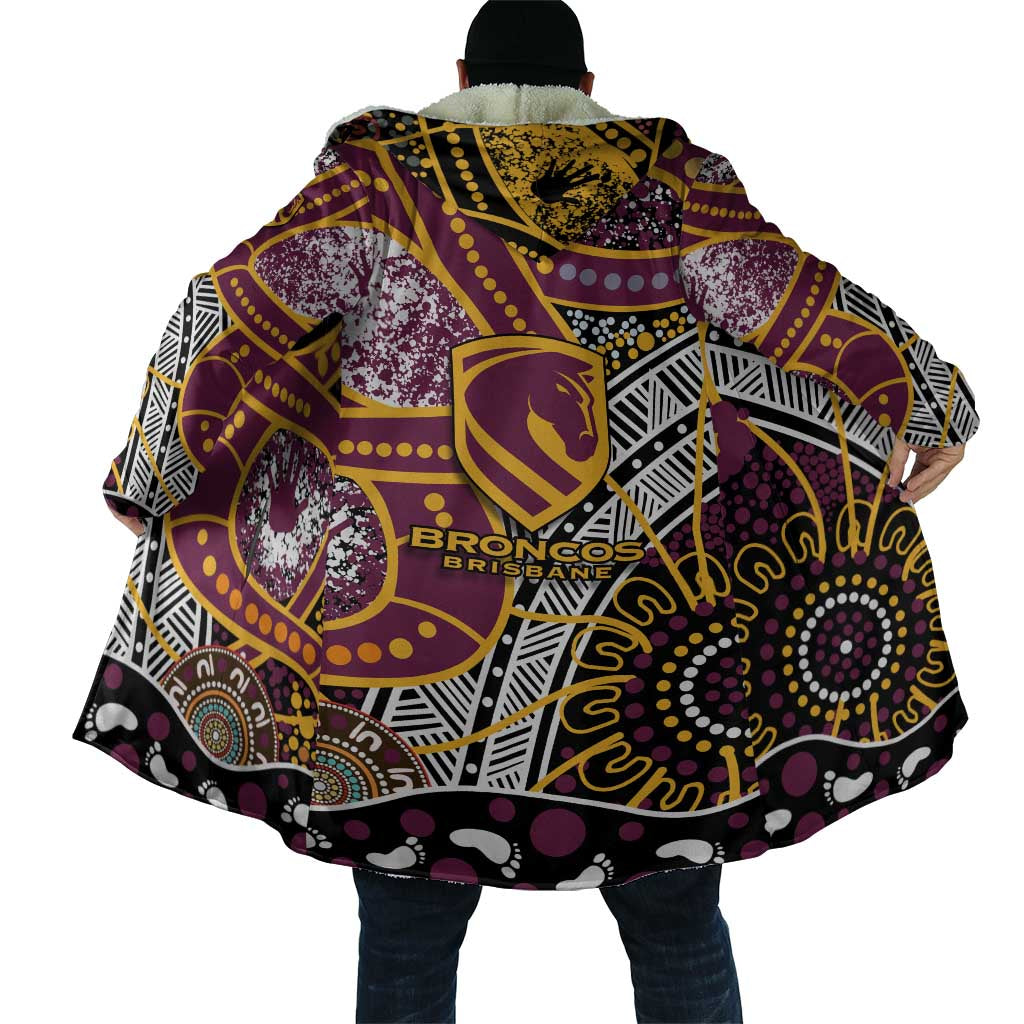 Brisbane Broncos Cloak Australian Aboriginal Dot Painting Handprint