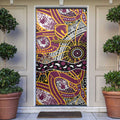 Brisbane Broncos Door Cover Australian Aboriginal Dot Painting Handprint