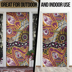Brisbane Broncos Door Cover Australian Aboriginal Dot Painting Handprint
