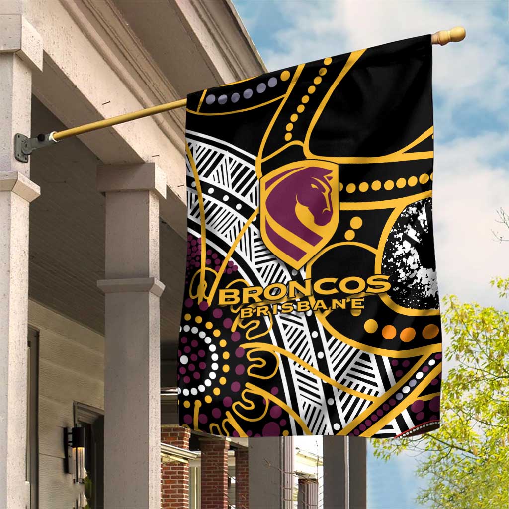 Brisbane Broncos Garden Flag Australian Aboriginal Dot Painting Handprint