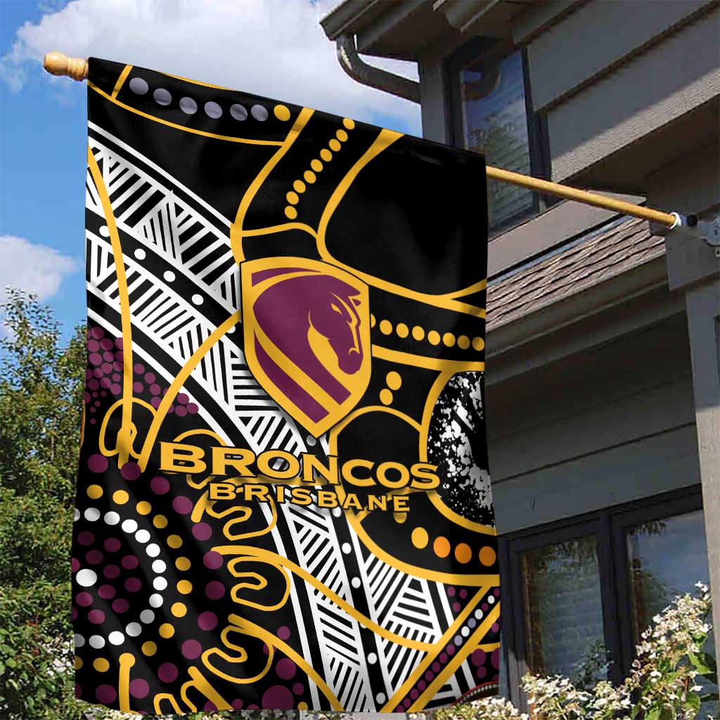 Brisbane Broncos Garden Flag Australian Aboriginal Dot Painting Handprint