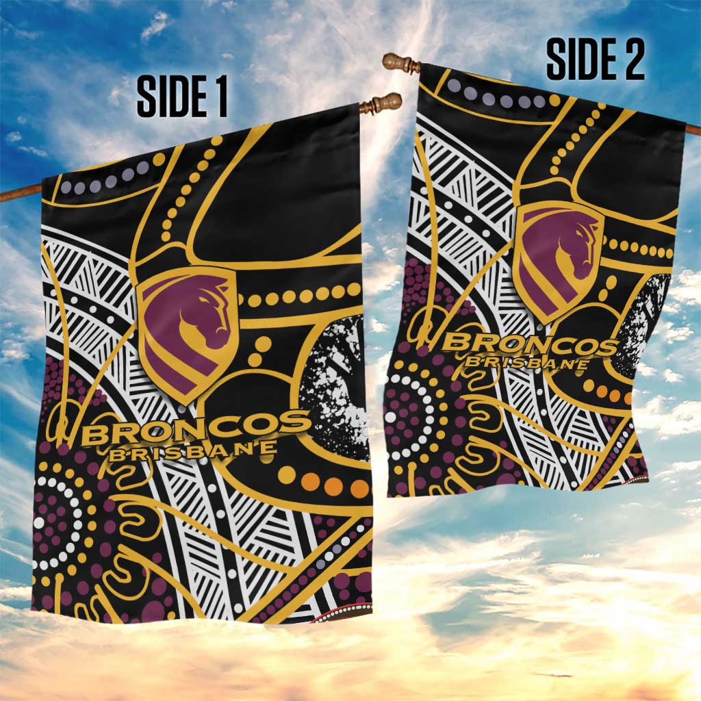 Brisbane Broncos Garden Flag Australian Aboriginal Dot Painting Handprint