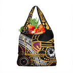 Brisbane Broncos Grocery Bag Australian Aboriginal Dot Painting Handprint