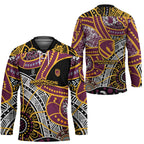 Brisbane Broncos Hockey Jersey Australian Aboriginal Dot Painting Handprint