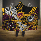 Brisbane Broncos Hooded Blanket Australian Aboriginal Dot Painting Handprint