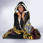 Brisbane Broncos Hooded Blanket Australian Aboriginal Dot Painting Handprint