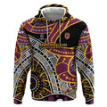 Brisbane Broncos Hoodie Australian Aboriginal Dot Painting Handprint