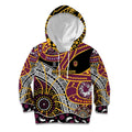 Brisbane Broncos Kid Hoodie Australian Aboriginal Dot Painting Handprint