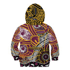 Brisbane Broncos Kid Hoodie Australian Aboriginal Dot Painting Handprint