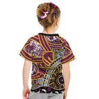 Brisbane Broncos Kid T Shirt Australian Aboriginal Dot Painting Handprint