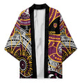 Brisbane Broncos Kimono Australian Aboriginal Dot Painting Handprint