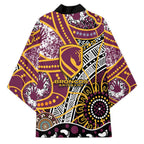 Brisbane Broncos Kimono Australian Aboriginal Dot Painting Handprint