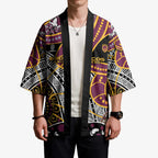 Brisbane Broncos Kimono Australian Aboriginal Dot Painting Handprint
