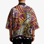 Brisbane Broncos Kimono Australian Aboriginal Dot Painting Handprint