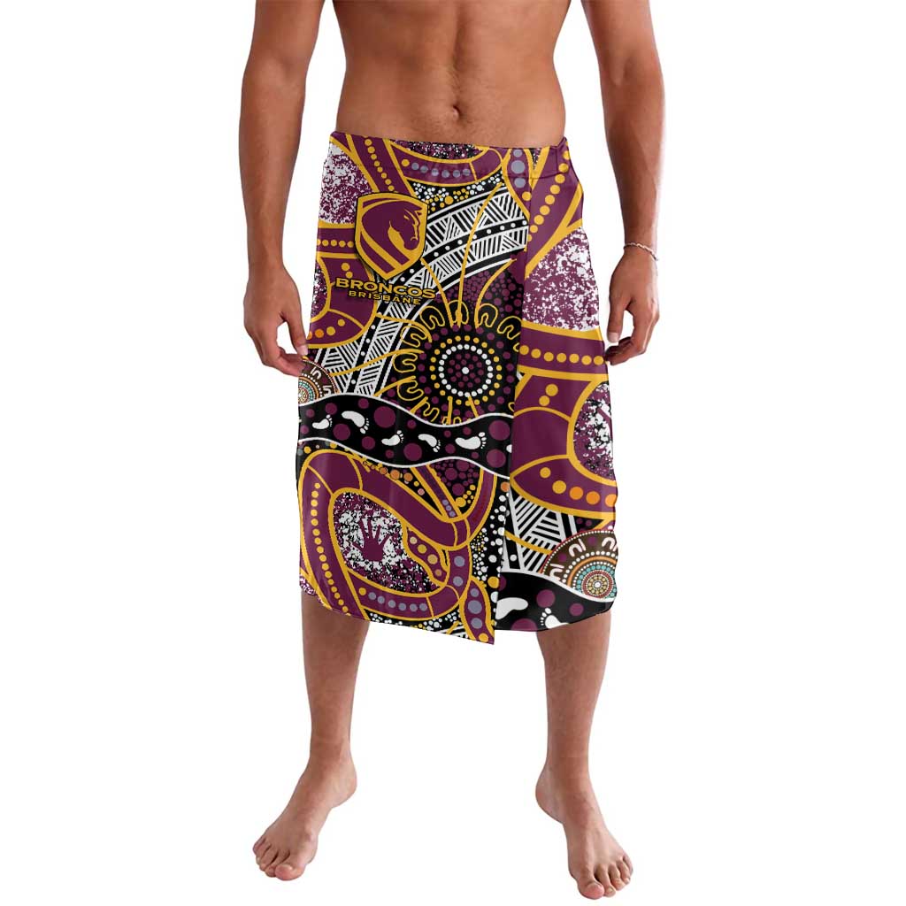 Brisbane Broncos Lavalava Australian Aboriginal Dot Painting Handprint