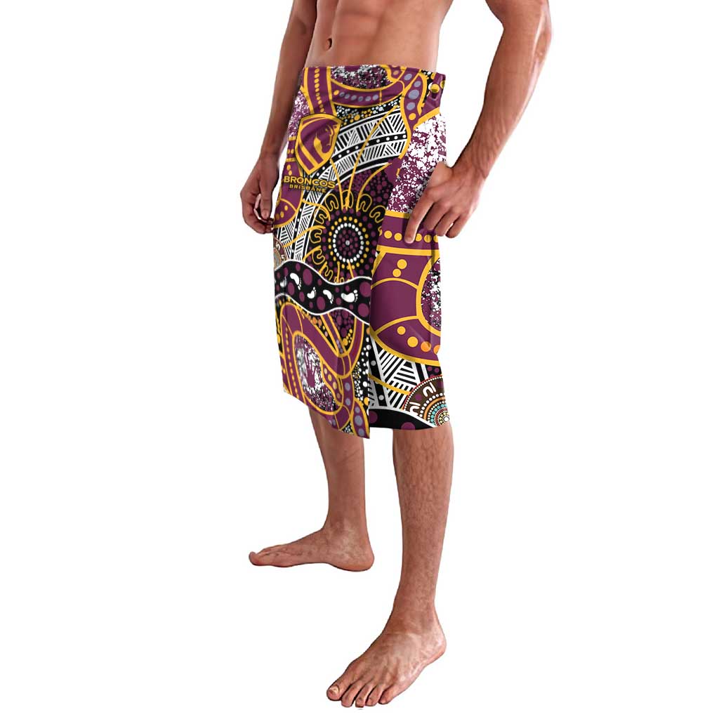 Brisbane Broncos Lavalava Australian Aboriginal Dot Painting Handprint