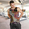 Brisbane Broncos Men Tank Top Australian Aboriginal Dot Painting Handprint