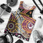 Brisbane Broncos Men Tank Top Australian Aboriginal Dot Painting Handprint
