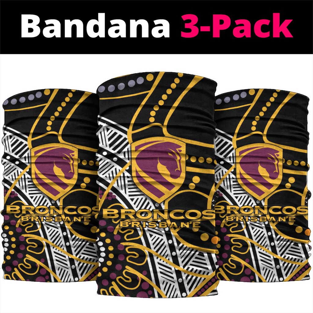Brisbane Broncos Neck Gaiter Australian Aboriginal Dot Painting Handprint