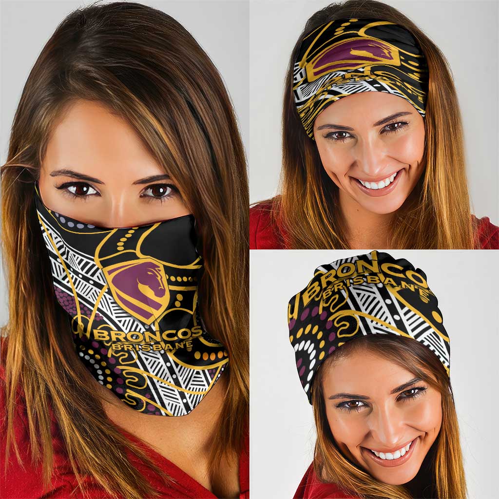 Brisbane Broncos Neck Gaiter Australian Aboriginal Dot Painting Handprint