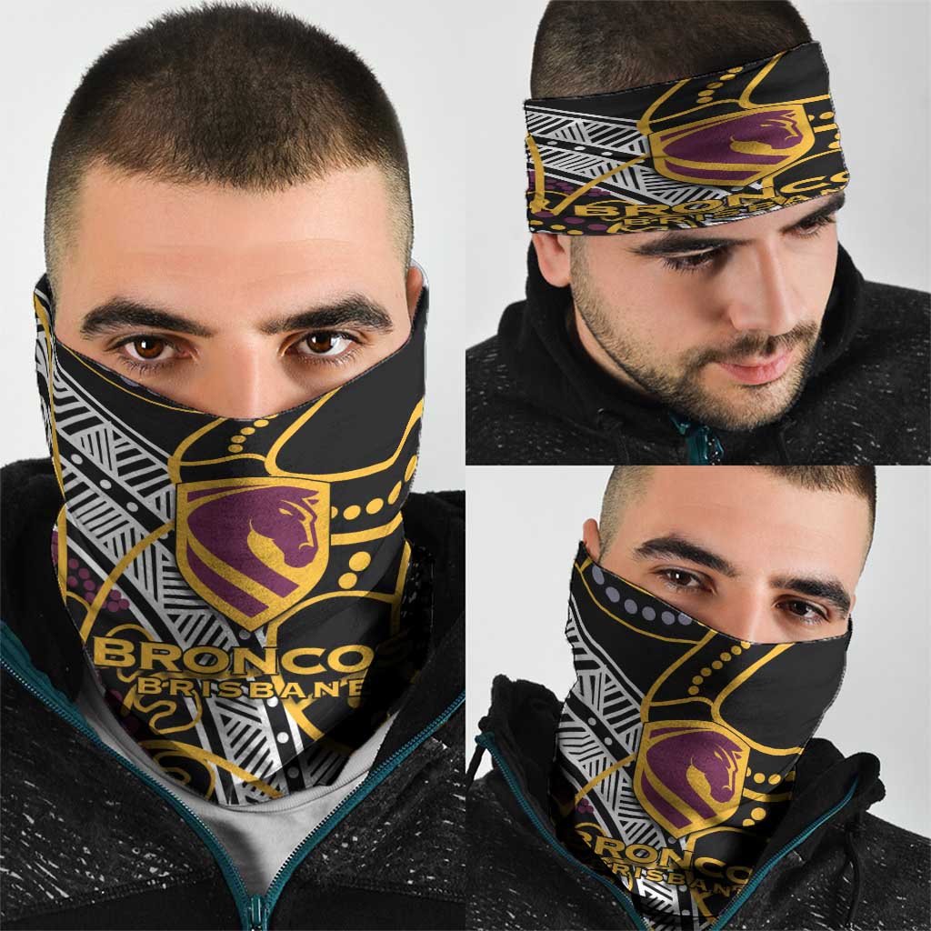 Brisbane Broncos Neck Gaiter Australian Aboriginal Dot Painting Handprint
