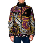 Brisbane Broncos Padded Jacket Australian Aboriginal Dot Painting Handprint