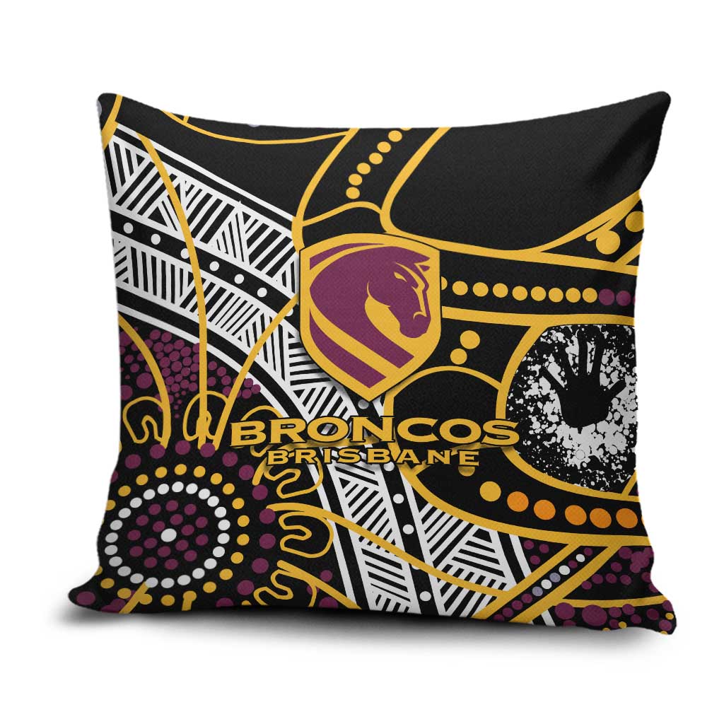 Brisbane Broncos Pillow Cover Australian Aboriginal Dot Painting Handprint