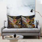 Brisbane Broncos Pillow Cover Australian Aboriginal Dot Painting Handprint
