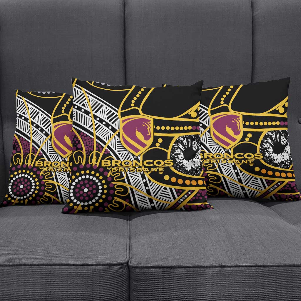 Brisbane Broncos Pillow Cover Australian Aboriginal Dot Painting Handprint