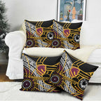 Brisbane Broncos Pillow Cover Australian Aboriginal Dot Painting Handprint