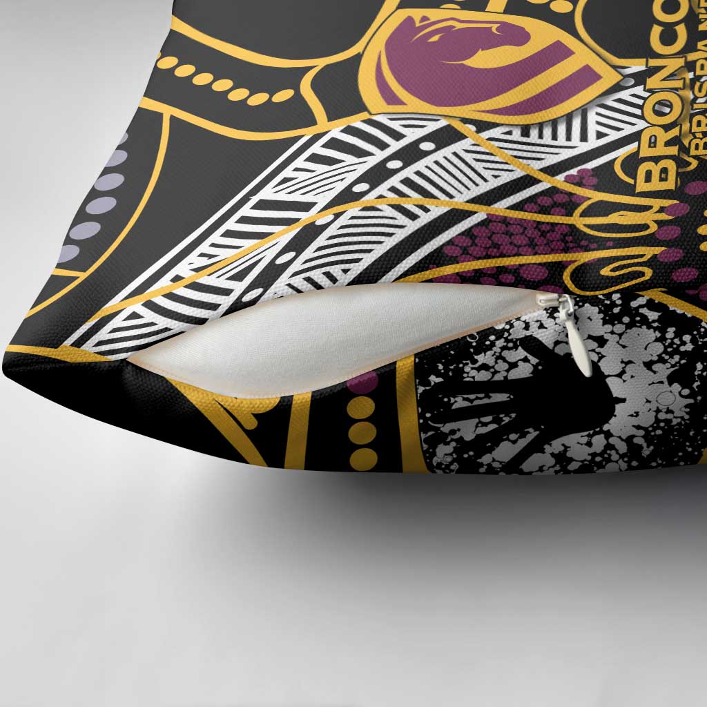Brisbane Broncos Pillow Cover Australian Aboriginal Dot Painting Handprint