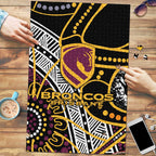 Brisbane Broncos Puzzle Australian Aboriginal Dot Painting Handprint